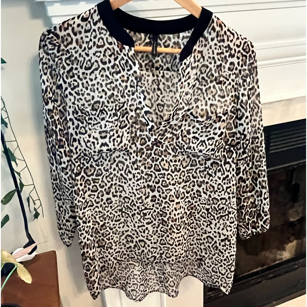 Maurices Leopard Print Blouse-Medium